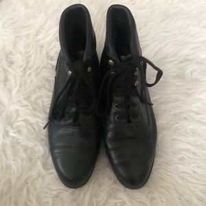 Vintage lace up witchy winter boots